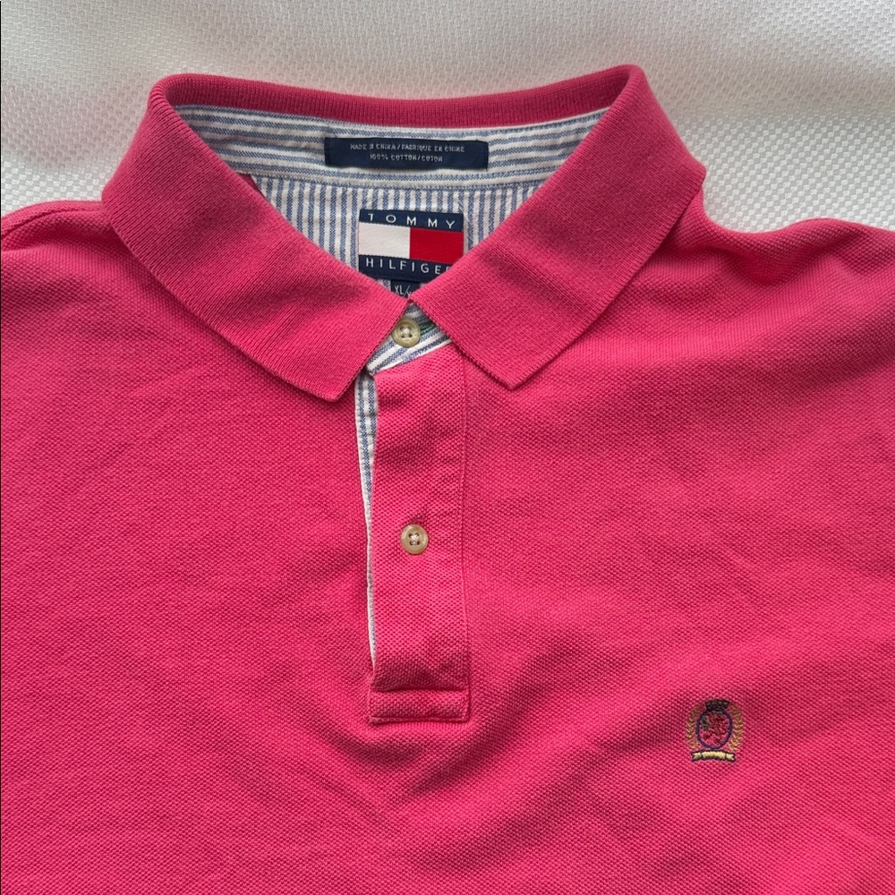 Tommy Hilfiger Men's Vibrant Pink Polo Shirt